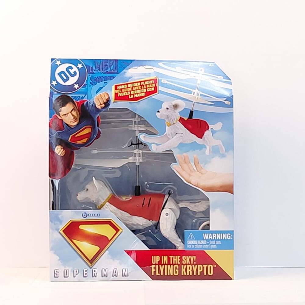 DC Comics Superman Up in the Sky Flying Krypto Interactive RC Toy New